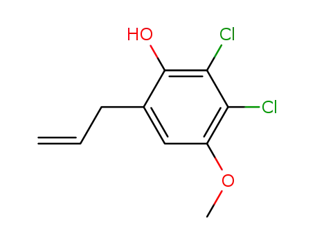 Molecular Structure of 39542-68-2 (2,3-Dichlor-4-methoxy-6-allylphenol)