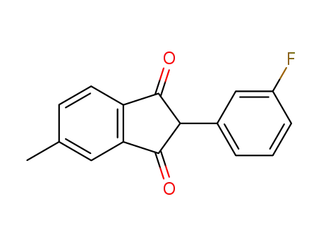 Molecular Structure of 19055-79-9 (5-Methyl-2-(3-fluor-phenyl)-1,3-indandion)