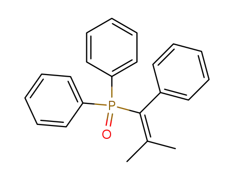 Molecular Structure of 64894-11-7 (Phosphine oxide, (2-methyl-1-phenyl-1-propenyl)diphenyl-)