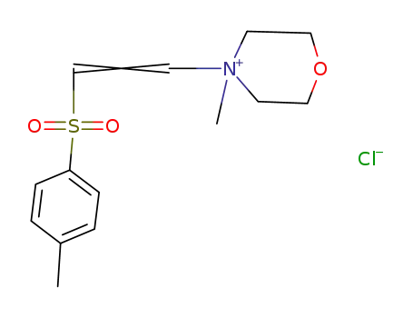 Molecular Structure of 63829-21-0 (Morpholinium, 4-methyl-4-[2-[(4-methylphenyl)sulfonyl]ethenyl]-, chloride)