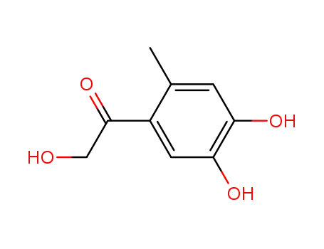 Molecular Structure of 61407-16-7 (Ethanone, 1-(4,5-dihydroxy-2-methylphenyl)-2-hydroxy-)