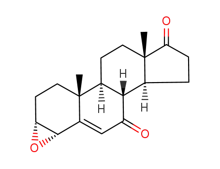 Molecular Structure of 204270-50-8 (3α,4α-epoxyandrost-5-ene-7,17-dione)