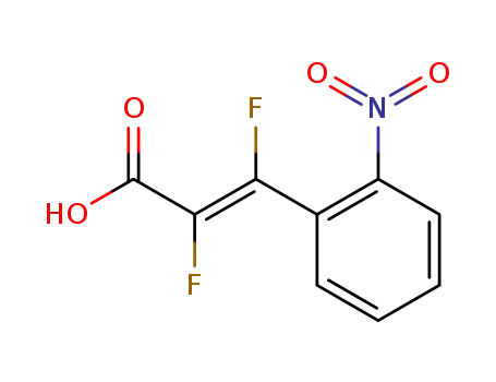 Molecular Structure of 61855-58-1 (2-Propenoic acid, 2,3-difluoro-3-(2-nitrophenyl)-, (E)-)