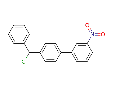 Molecular Structure of 63242-44-4 (1,1'-Biphenyl, 4-(chlorophenylmethyl)-3'-nitro-)