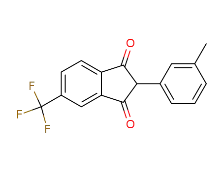 Molecular Structure of 16870-05-6 (2-(3'-Methylphenyl)-5-trifluormethyl-1,3-indandion)