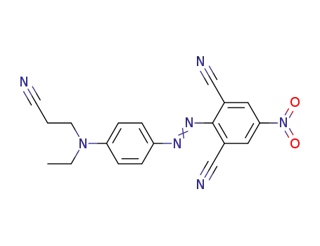 Molecular Structure of 26309-21-7 (2',6'-dicyano-4'-nitro-4-(N-β-cyanoethyl-N-ethyl)amino-1,1'-azobenzene)