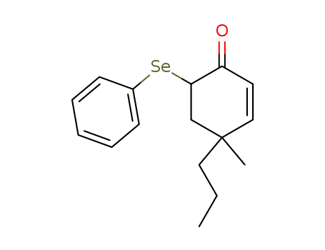2-Cyclohexen-1-one, 4-methyl-6-(phenylseleno)-4-propyl-