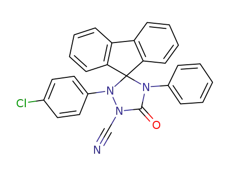 Molecular Structure of 6003-83-4 (Spiro[9H-fluorene-9,3'-[1,2,4]triazolidine]-1'-carbonitrile,
2'-(4-chlorophenyl)-5'-oxo-4'-phenyl-)