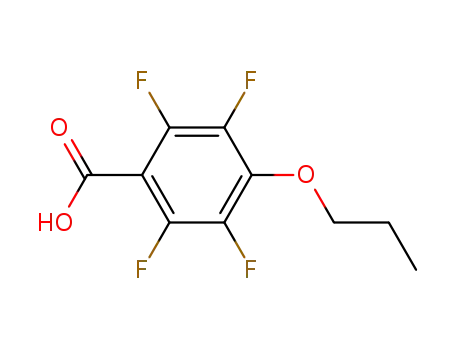 Molecular Structure of 76070-99-0 (2,3,5,6-Tetrafluoro-4-propoxy-benzoic acid)