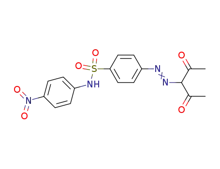 Molecular Structure of 62383-30-6 (Benzenesulfonamide, 4-[(1-acetyl-2-oxopropyl)azo]-N-(4-nitrophenyl)-)
