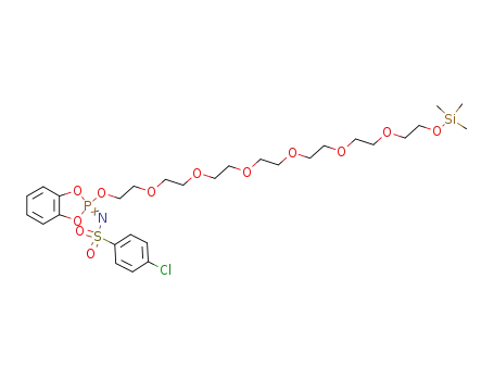 Molecular Structure of 93593-89-6 (1,3,2-Benzodioxaphosphole,
2-[[(4-chlorophenyl)sulfonyl]imino]-2-[(22,22-dimethyl-3,6,9,12,15,18,21
-heptaoxa-22-silatricos-1-yl)oxy]-2,2-dihydro-)