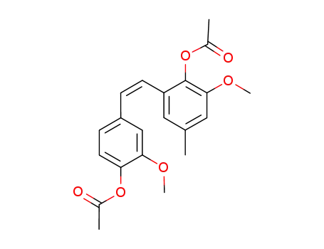 Molecular Structure of 97402-77-2 (cis-2',4-diacetoxy-3,3'-dimethoxy-5'-methylstilbene)