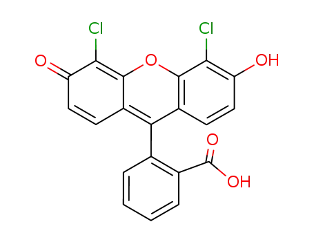 Molecular Structure of 81-87-8 (2-(4,5-dichloro-6-hydroxy-3-oxo-xanthen-9-yl)benzoic acid)