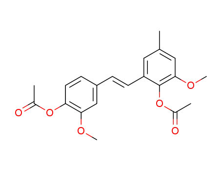 Molecular Structure of 97402-78-3 ((E)-2,4'-diacetoxy-3,3'-dimethoxy-5'-methylstilbene)
