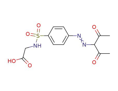 Molecular Structure of 62383-23-7 (Glycine, N-[[4-[(1-acetyl-2-oxopropyl)azo]phenyl]sulfonyl]-)