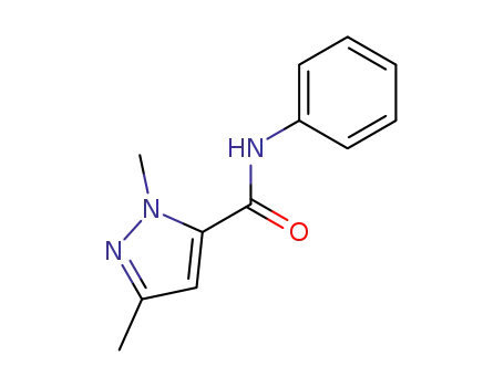Molecular Structure of 64174-41-0 (1H-Pyrazole-5-carboxamide, 1,3-dimethyl-N-phenyl-)