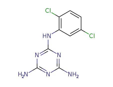 Molecular Structure of 140617-63-6 (1,3,5-Triazine-2,4,6-triamine, N-(2,5-dichlorophenyl)-)