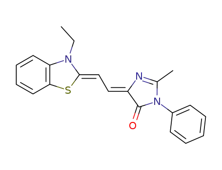 5-[(3-ethyl-3<i>H</i>-benzothiazol-2-yliden)-ethylidene]-2-methyl-3-phenyl-3,5-dihydro-imidazol-4-one
