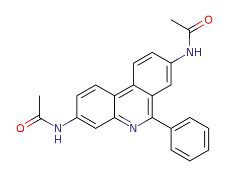 Molecular Structure of 68973-71-7 (<i>N</i>,<i>N</i>'-(6-phenyl-phenanthridine-3,8-diyl)-bis-acetamide)