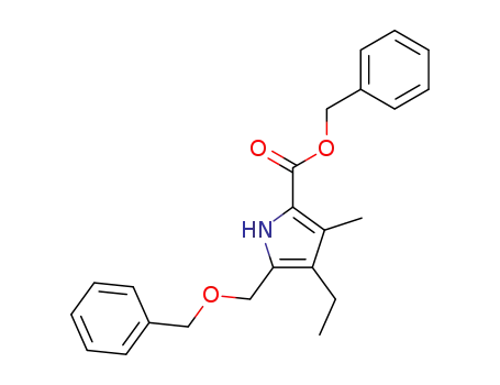 Molecular Structure of 114402-63-0 (4-ethyl-5-benzyloximethyl-3-methyl-pyrrole-2-carboxylic acid benzyl ester)
