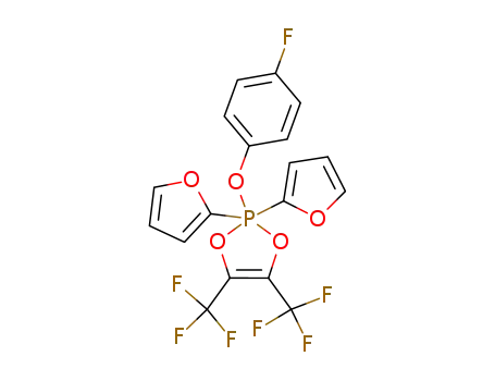 Molecular Structure of 82052-84-4 (2-p-fluorophenoxy-2,2-di-(2-furyl)-4,5-bistrifluoromethyl-1,3,2-dioxaphosphole)