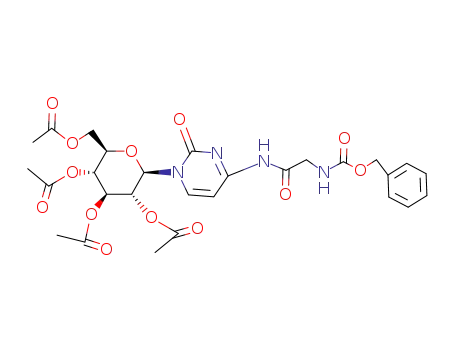 Molecular Structure of 104098-01-3 (4-[(<i>N</i>-benzyloxycarbonyl-glycyl)-amino]-1-(tetra-<i>O</i>-acetyl-β-D-glucopyranosyl)-1<i>H</i>-pyrimidin-2-one)