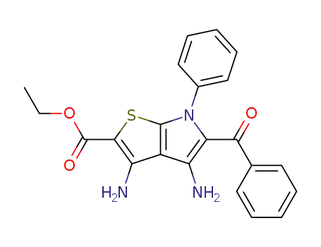 3,4-Diamino-5-benzoyl-6-phenyl-thieno<2,3-b>-pyrrol-2-carbonsaeureethylester