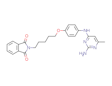 <i>N</i>-{5-[4-(2-amino-6-methyl-pyrimidin-4-ylamino)-phenoxy]-pentyl}-phthalimide