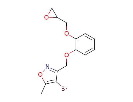 Molecular Structure of 90288-63-4 (Isoxazole, 4-bromo-5-methyl-3-[[2-(oxiranylmethoxy)phenoxy]methyl]-)