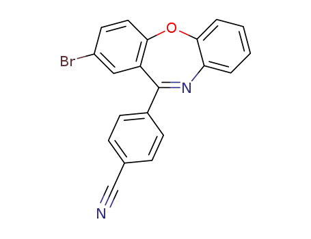 Molecular Structure of 857542-38-2 (4-(2-bromo-dibenz[<i>b</i>,<i>f</i>][1,4]oxazepin-11-yl)-benzonitrile)