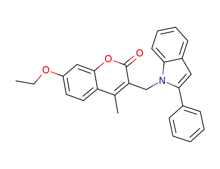 7-Ethoxy-4-methyl-3-(2-phenyl-indol-1-ylmethyl)-chromen-2-one