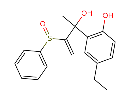 2-(2-Benzenesulfinyl-1-hydroxy-1-methyl-allyl)-4-ethyl-phenol
