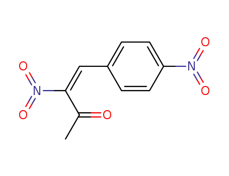 Molecular Structure of 113436-40-1 (3-Buten-2-one, 3-nitro-4-(4-nitrophenyl)-, (E)-)