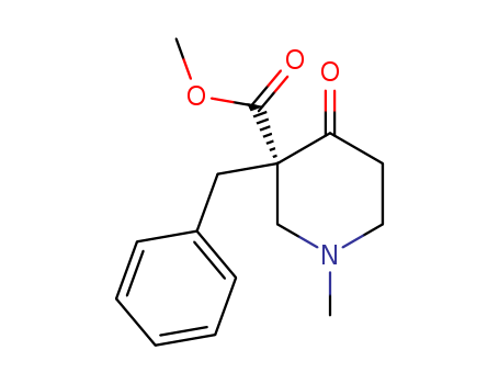 3-Piperidinecarboxylic acid, 1-methyl-4-oxo-3-(phenylmethyl)-, methyl ester, (R)-