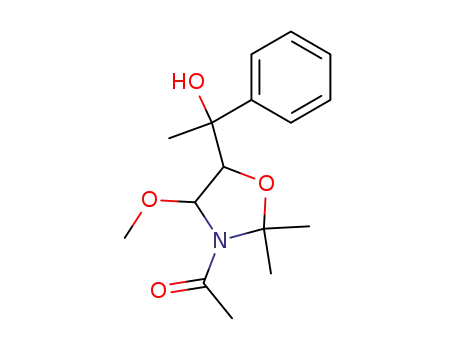 3-Acetyl-5-(1-hydroxy-1-phenylethyl)-4-methoxy-2,2-dimethyloxazolidin