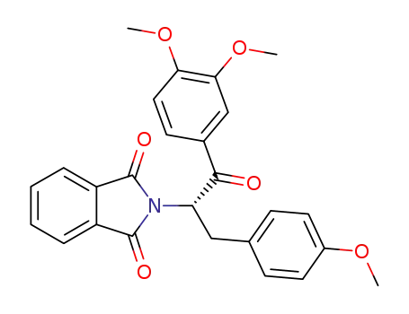 Molecular Structure of 111210-76-5 (1H-Isoindole-1,3(2H)-dione,
2-[2-(3,4-dimethoxyphenyl)-1-[(4-methoxyphenyl)methyl]-2-oxoethyl]-,
(S)-)