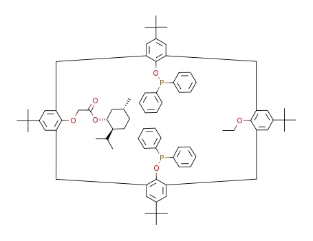 (-)-5,11,17,23-tetrakis-tert-butyl-25,27-bis(diphenylphosphinooxy)-26-ethoxy-28-[(1R,2S,5R)menthyloxycarbonylmethoxy]calix[4]arene