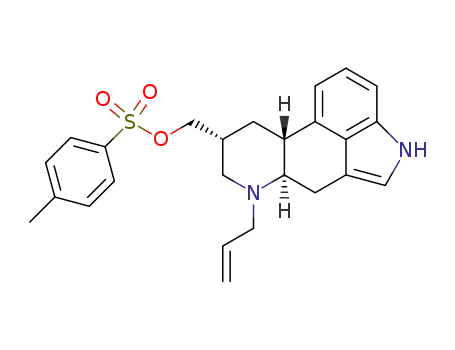 Molecular Structure of 74627-24-0 (Toluene-4-sulfonic acid (6aR,9R,10aR)-7-allyl-4,6,6a,7,8,9,10,10a-octahydro-indolo[4,3-fg]quinolin-9-ylmethyl ester)