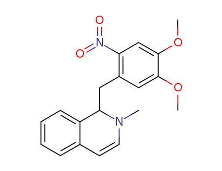 Molecular Structure of 16620-95-4 (1-(4,5-dimethoxy-2-nitro-benzyl)-2-methyl-1,2-dihydro-isoquinoline)