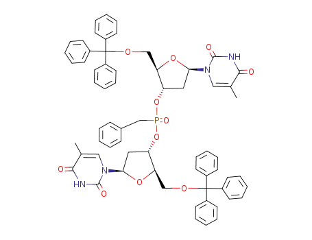 Molecular Structure of 143331-47-9 (Benzyl-phosphonic acid bis-[(2R,3S,5R)-5-(5-methyl-2,4-dioxo-3,4-dihydro-2H-pyrimidin-1-yl)-2-trityloxymethyl-tetrahydro-furan-3-yl] ester)