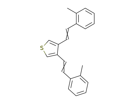 Molecular Structure of 147792-90-3 (3,4-Bis-(o-methylstyryl)thiophene)