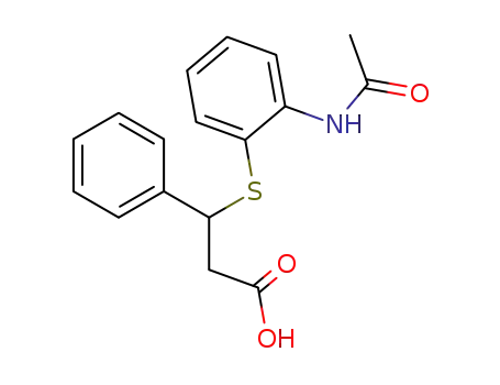 3-<2-(Acetylamino)phenylthio>-3-phenylpropionsaeure