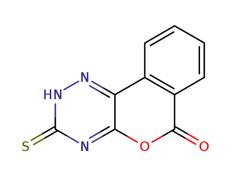 Molecular Structure of 140862-85-7 (6H-[2]Benzopyrano[3,4-e]-1,2,4-triazin-6-one, 2,3-dihydro-3-thioxo-)