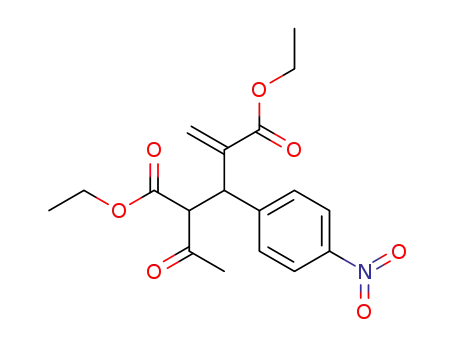 Molecular Structure of 88039-69-4 (Pentanedioic acid, 2-acetyl-4-methylene-3-(4-nitrophenyl)-, diethyl ester)