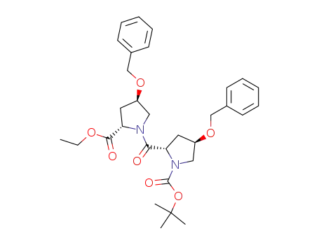Molecular Structure of 111104-02-0 (Boc-4-Hyp(CH<sub>2</sub>Ph)-4-Hyp(CH<sub>2</sub>Ph) ethyl ester)