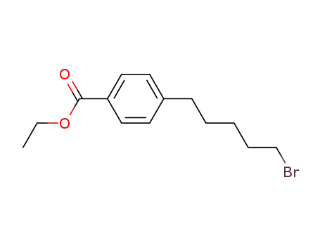 Molecular Structure of 80305-88-0 (Benzoic acid, 4-(5-bromopentyl)-, ethyl ester)