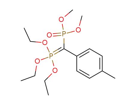 Phosphonic acid,
[(4-methylphenyl)(triethoxyphosphoranylidene)methyl]-, dimethyl ester