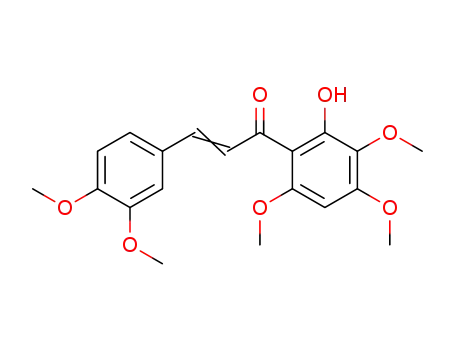 Molecular Structure of 63878-51-3 (2-Propen-1-one,
3-(3,4-dimethoxyphenyl)-1-(2-hydroxy-3,4,6-trimethoxyphenyl)-)