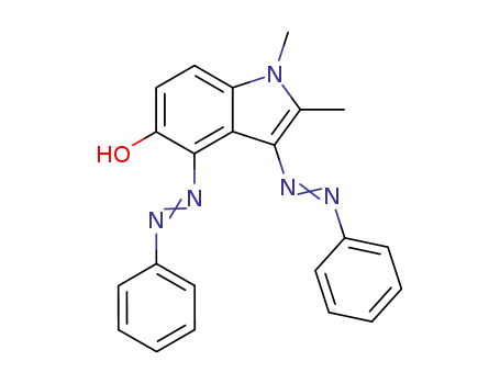 Molecular Structure of 78303-98-7 (1H-Indol-5-ol, 1,2-dimethyl-3,4-bis(phenylazo)-)