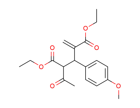 Molecular Structure of 88039-67-2 (Pentanedioic acid, 2-acetyl-3-(4-methoxyphenyl)-4-methylene-, diethyl
ester)